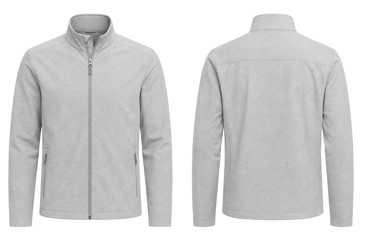 Softshelljacke – Vorder- und Rückansicht