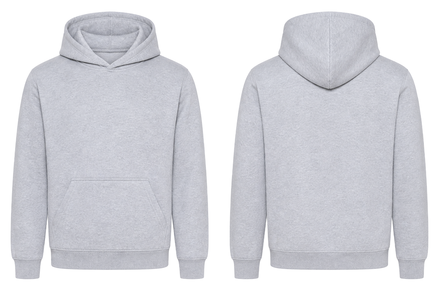 Hoodie – Vorder- und Rückansicht